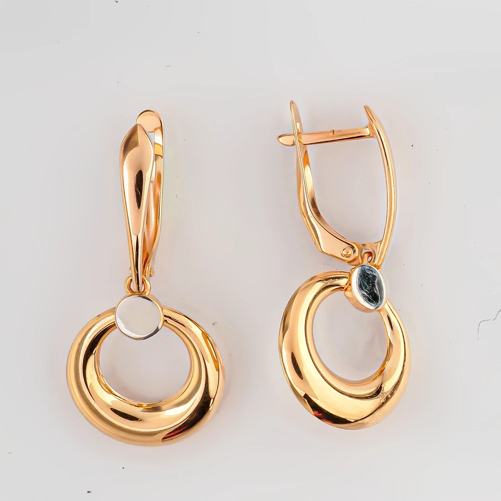 Серьги из красного золота 585 пробы 1