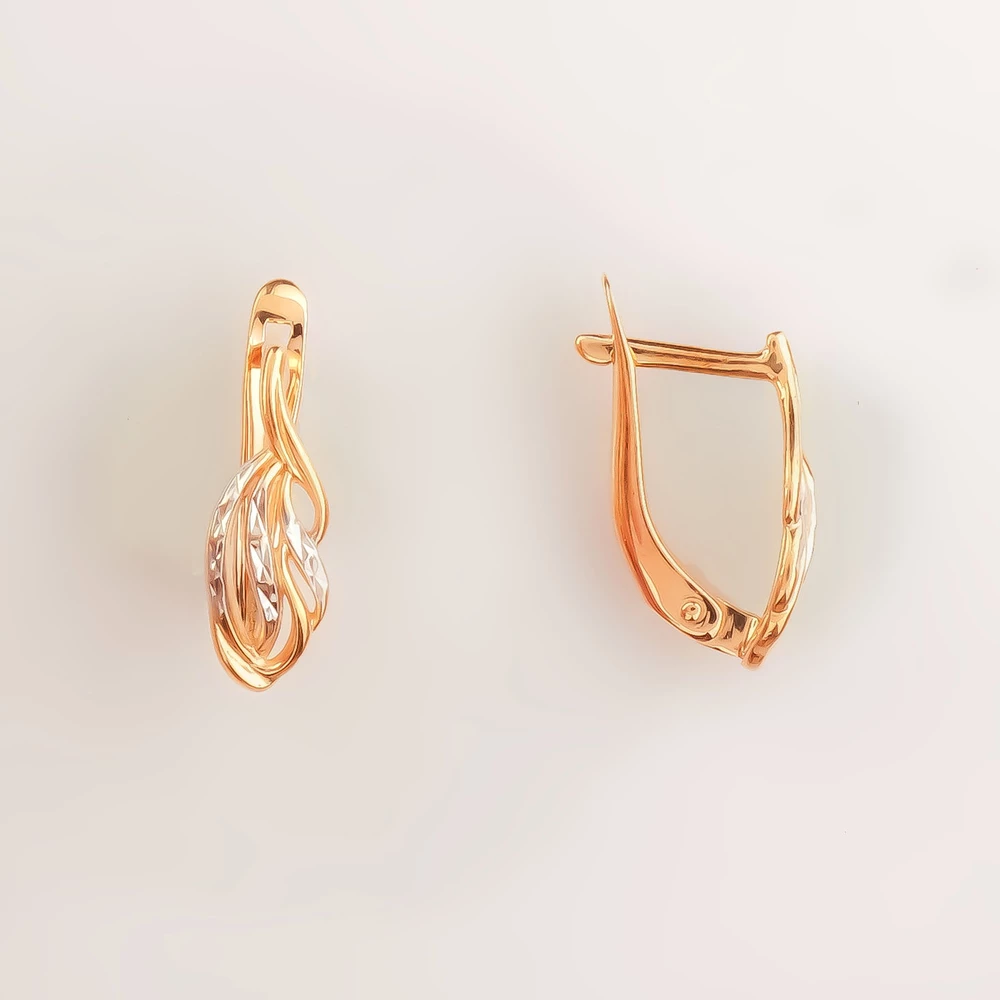 Серьги из красного золота 585 пробы 1