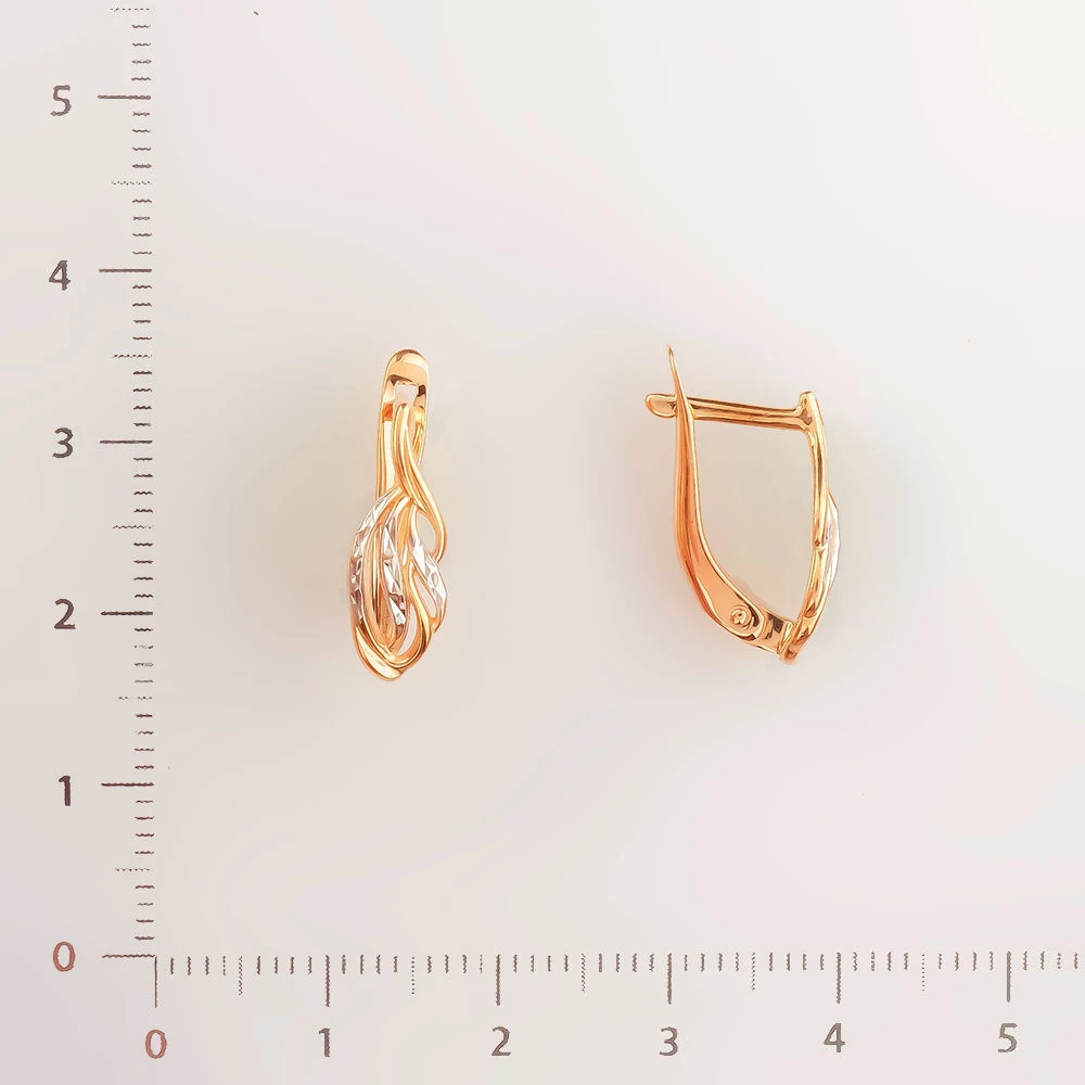 Серьги из красного золота 585 пробы 2