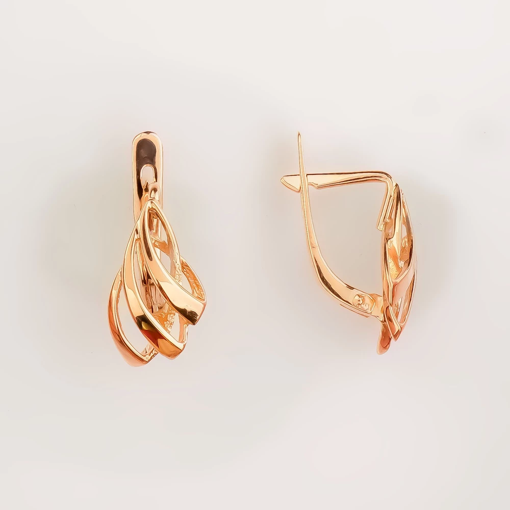Серьги из красного золота 585 пробы 1