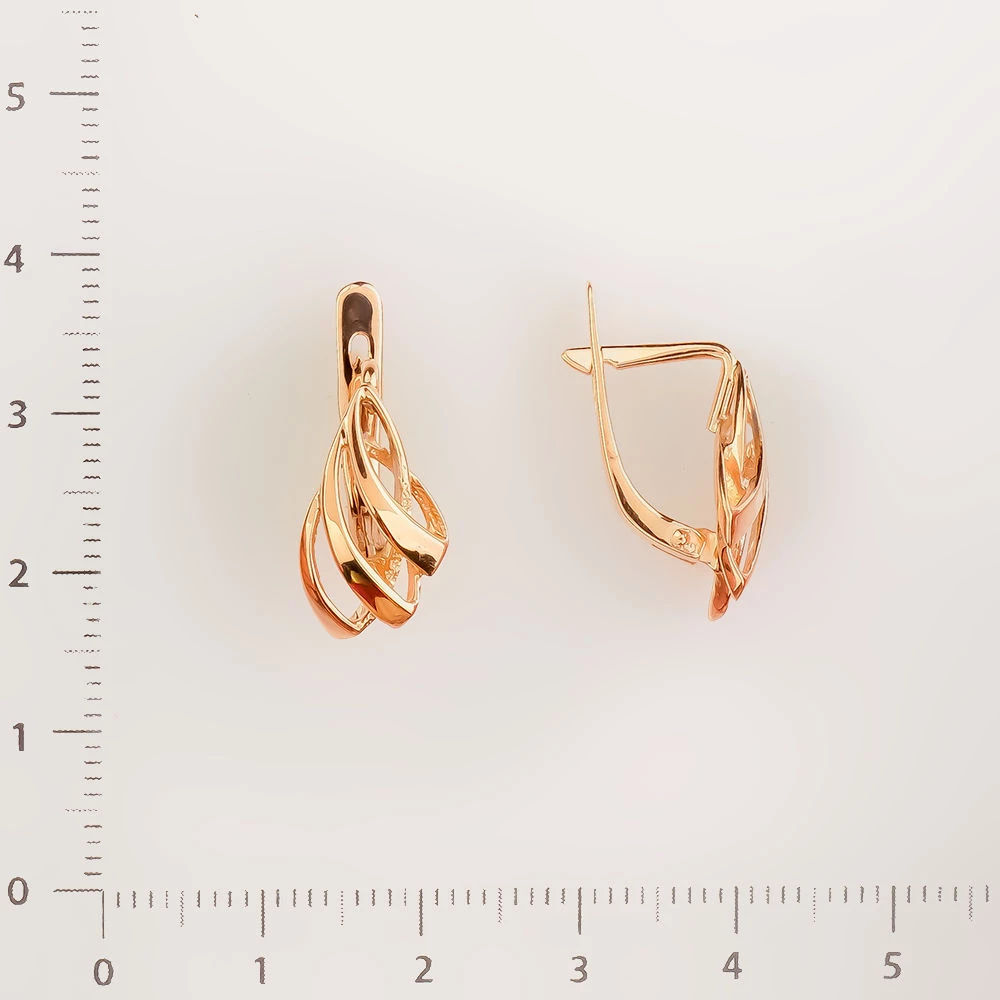 Серьги из красного золота 585 пробы 2