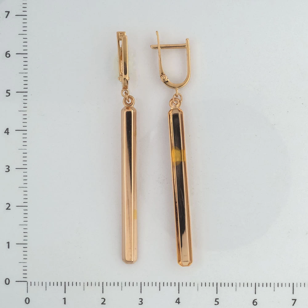 Серьги из красного золота 585 пробы 2