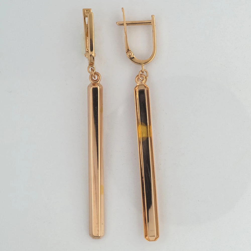 Серьги из красного золота 585 пробы 1