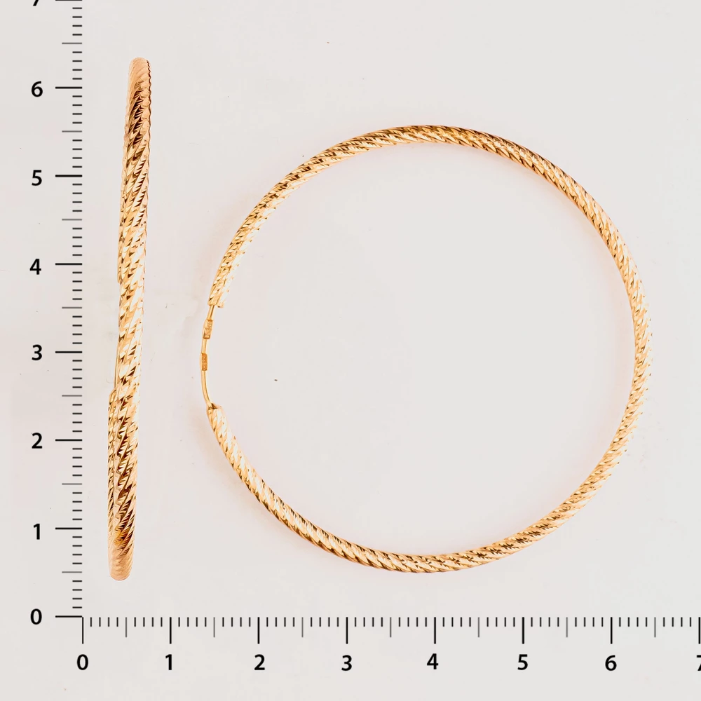 Серьги конго из красного золота 585 пробы 2