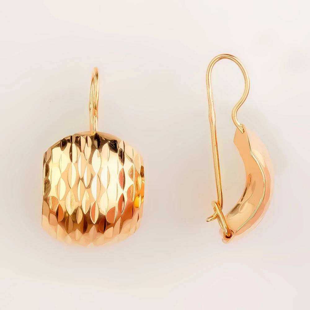 Серьги из красного золота 585 пробы 1