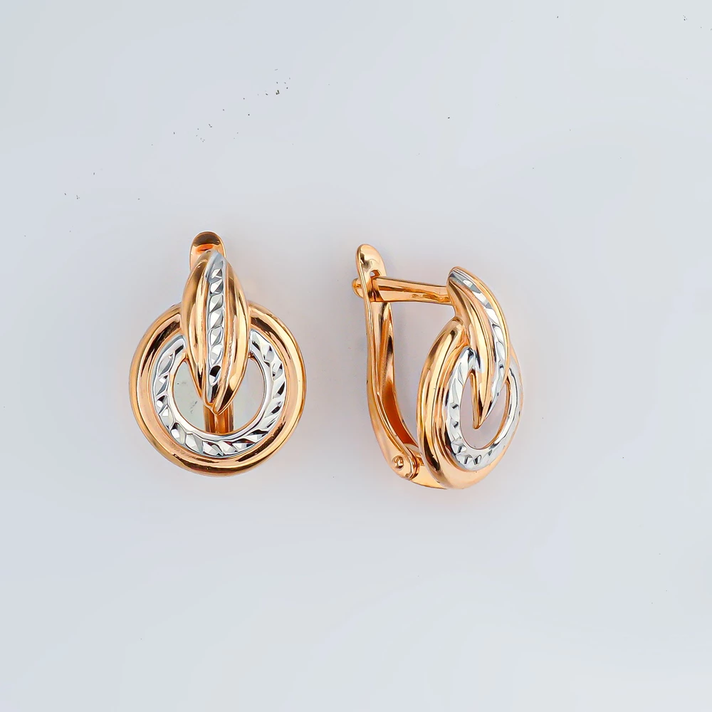 Серьги из красного золота 585 пробы 1