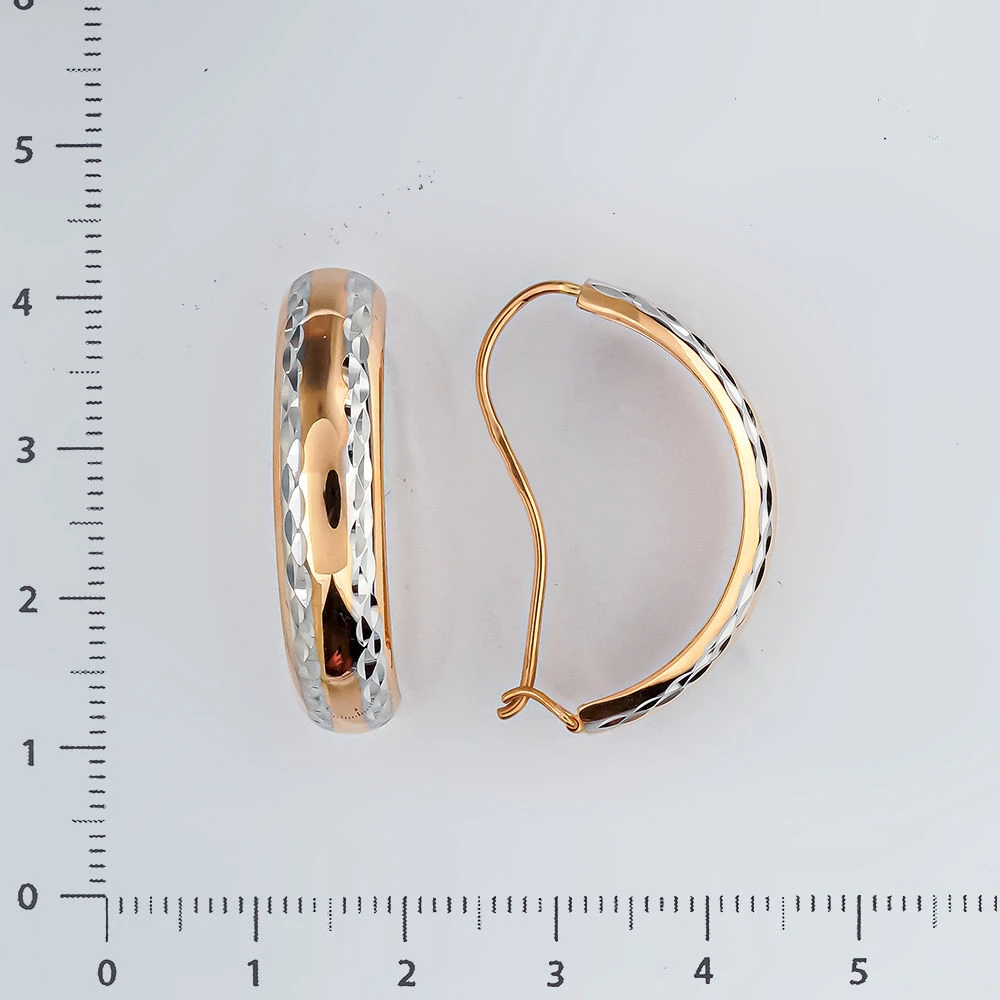 Серьги из красного золота 585 пробы 2