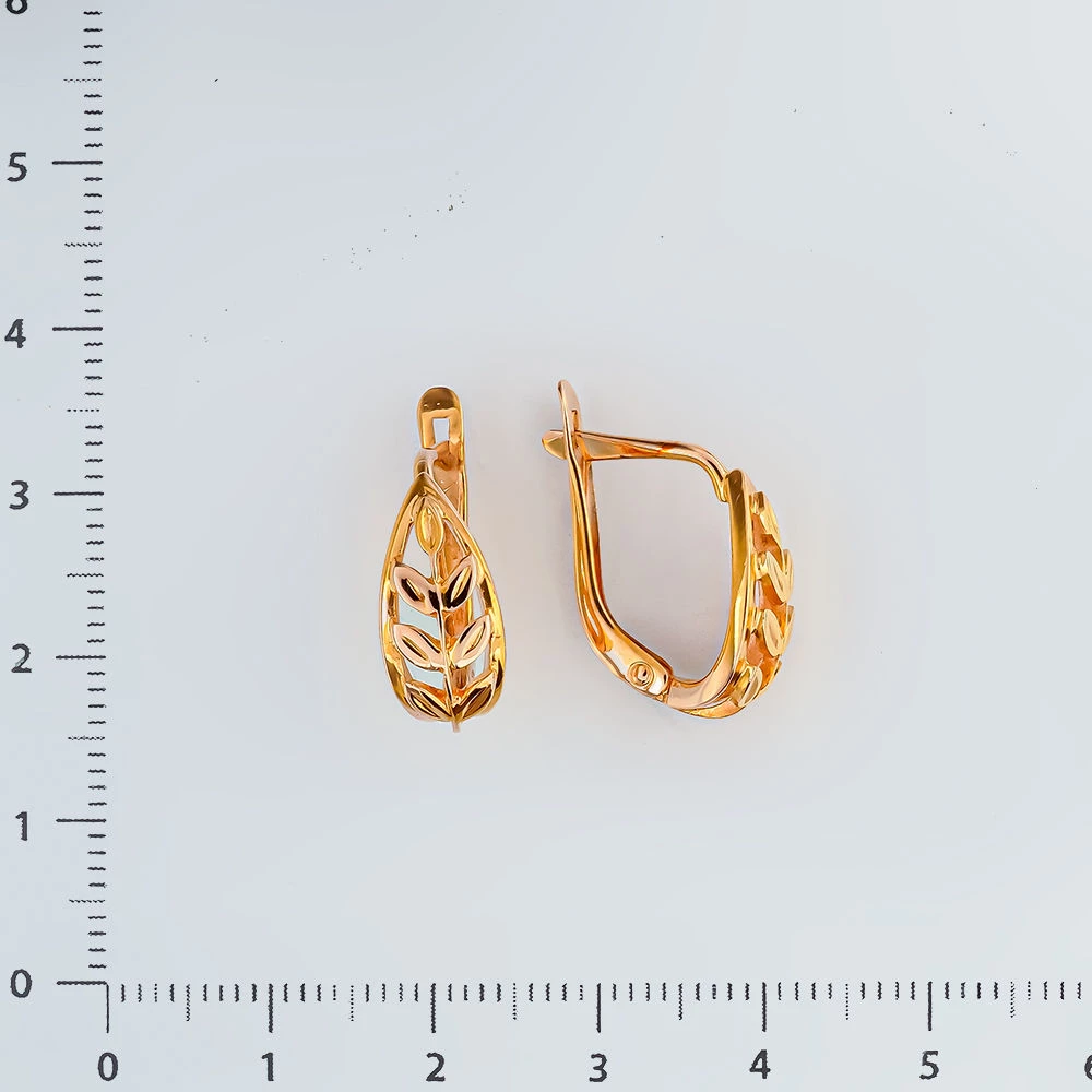 Серьги из красного золота 585 пробы 2