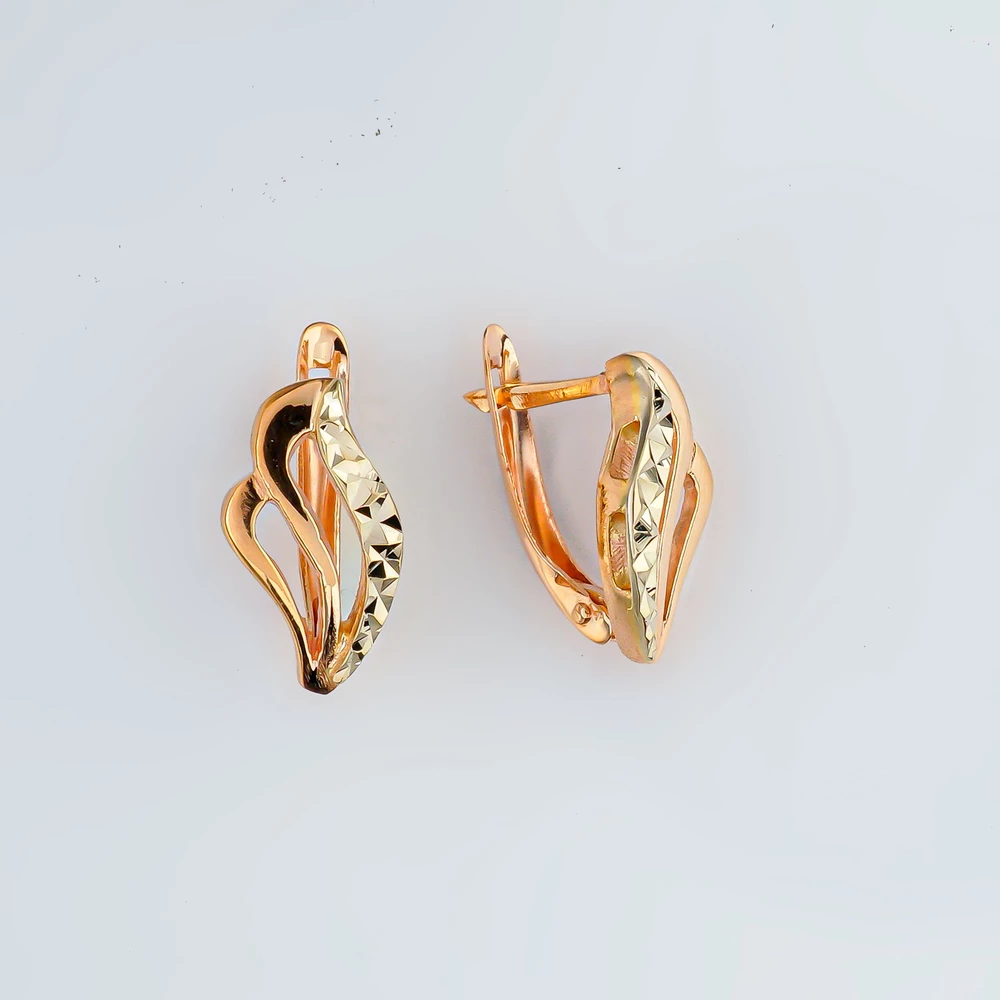 Серьги из красного золота 585 пробы 1