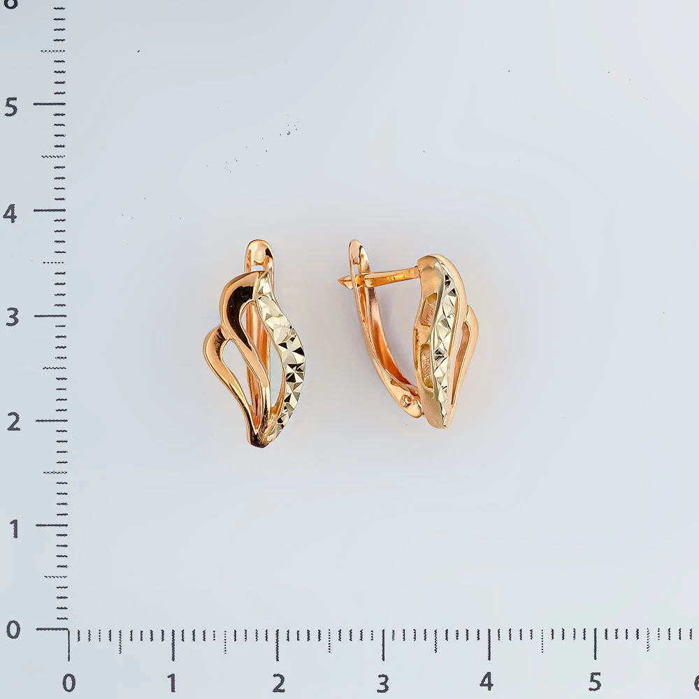 Серьги из красного золота 585 пробы 2