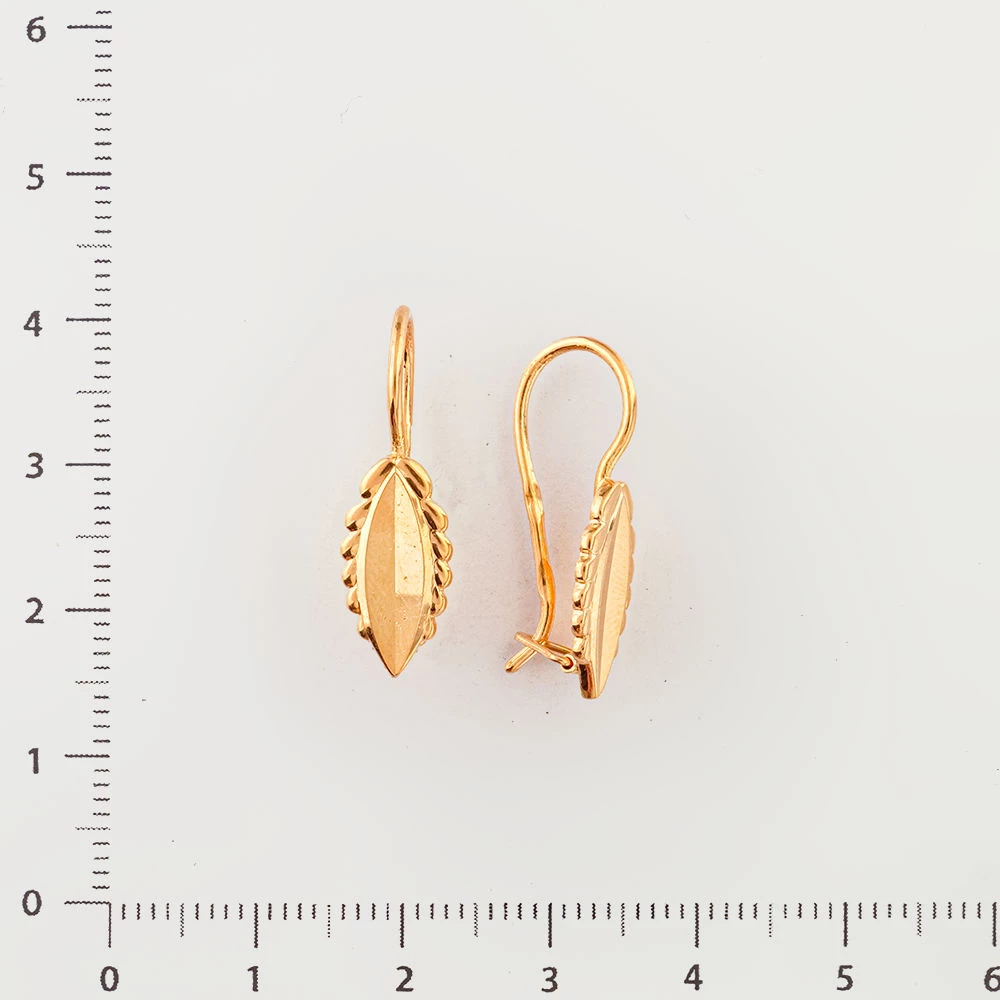 Серьги из красного золота 585 пробы 2