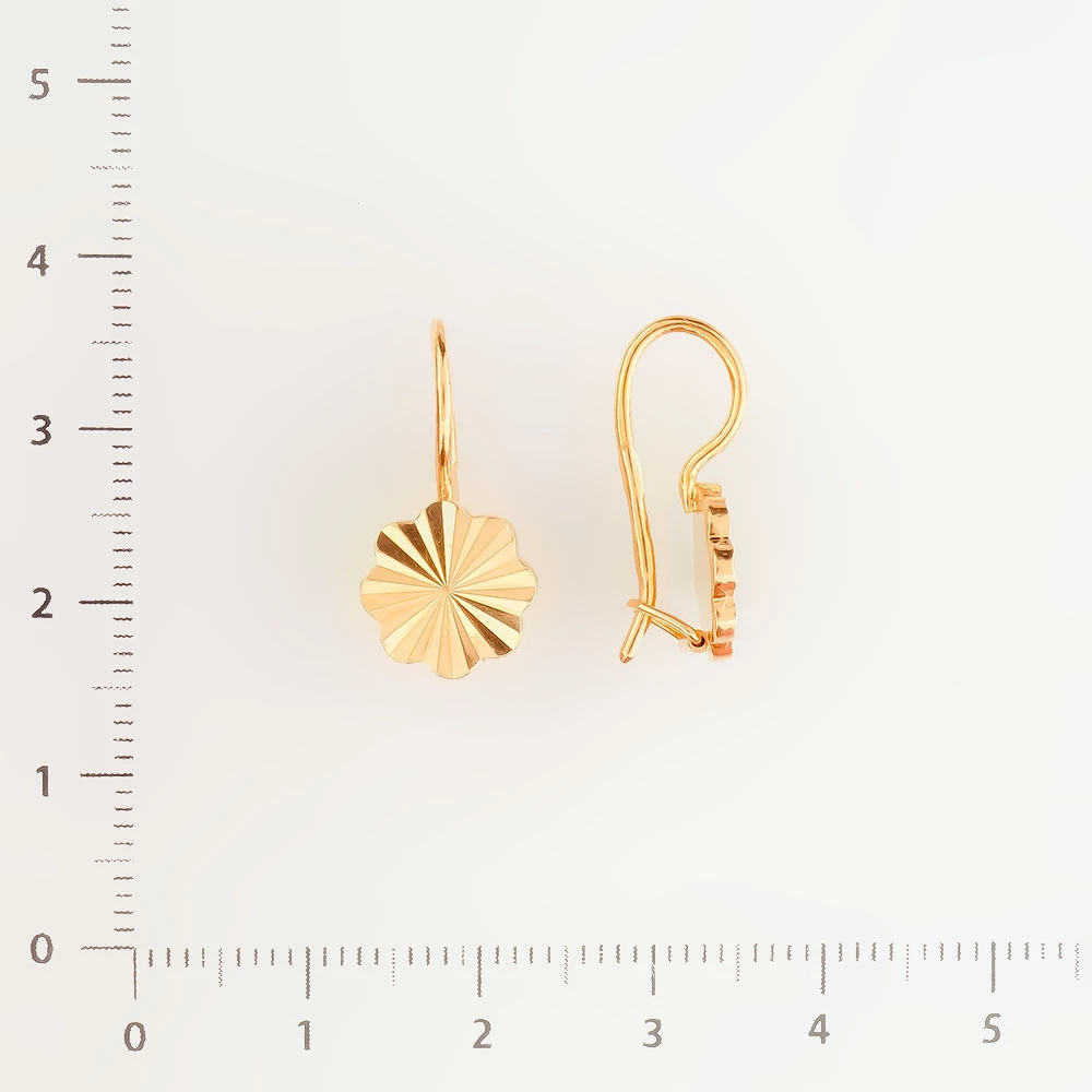 Серьги из красного золота 585 пробы 2