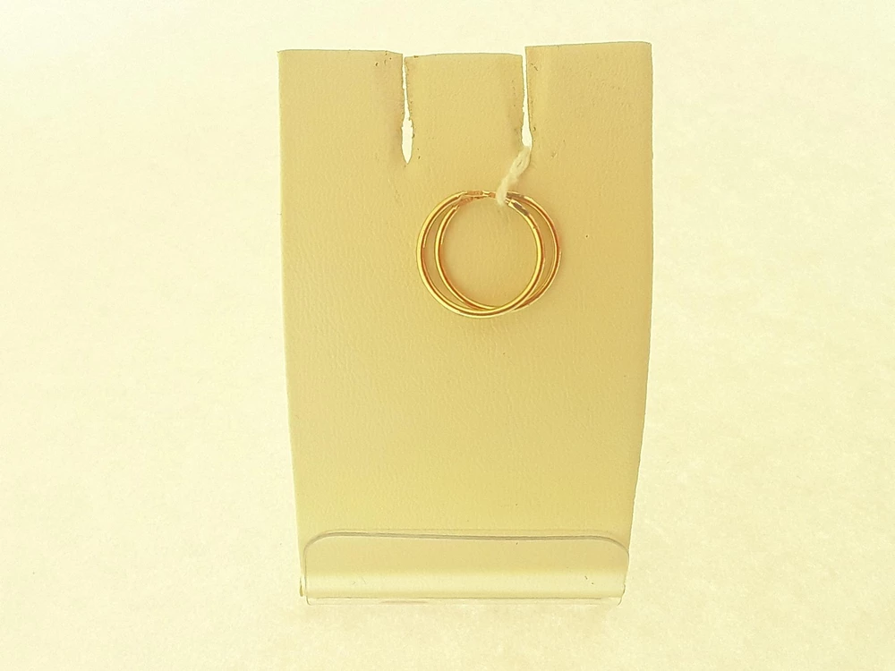 Серьги конго из желтого золота 585 пробы 1
