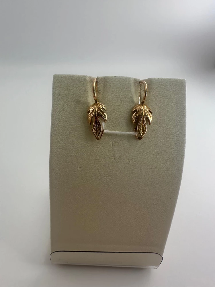 Серьги из красного золота 585 пробы 1