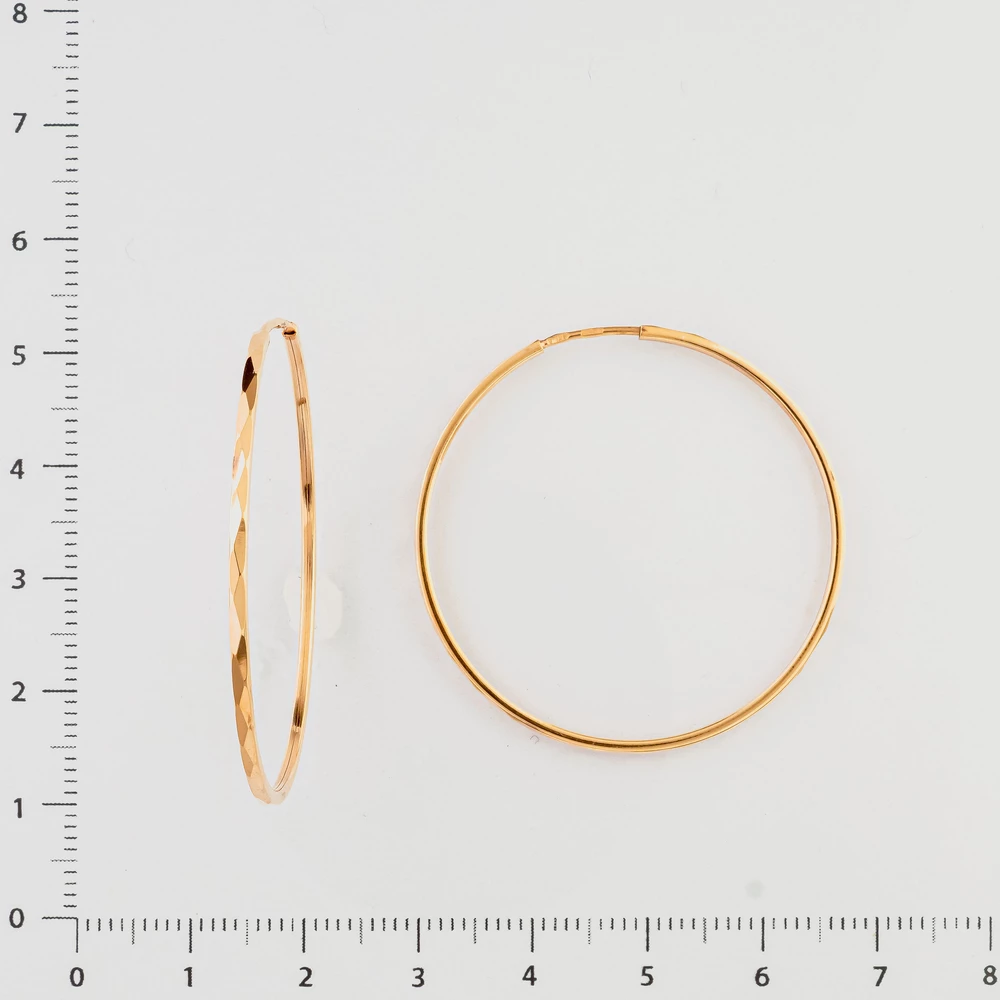 Серьги конго из красного золота 585 пробы 2