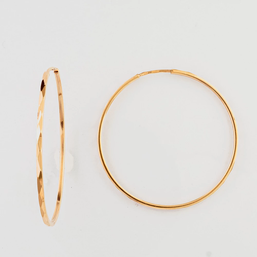 Серьги конго из красного золота 585 пробы 1