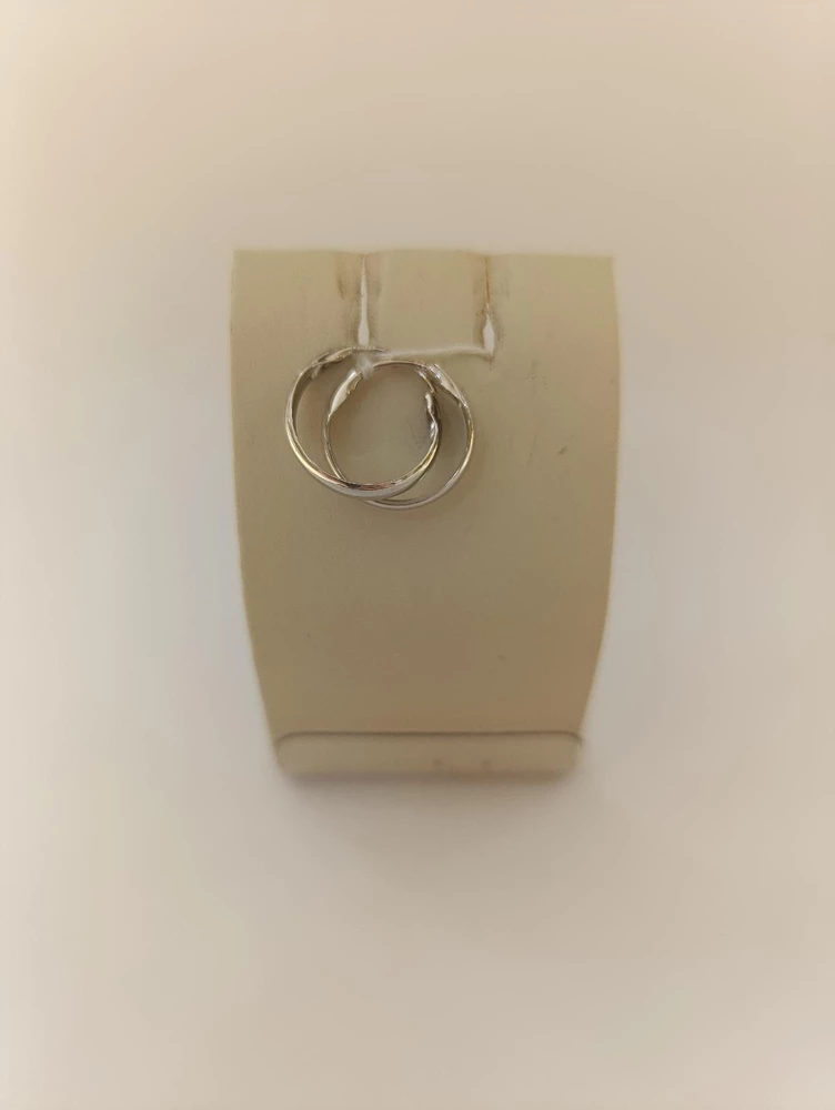 Серьги конго из белого золота 585 пробы 1