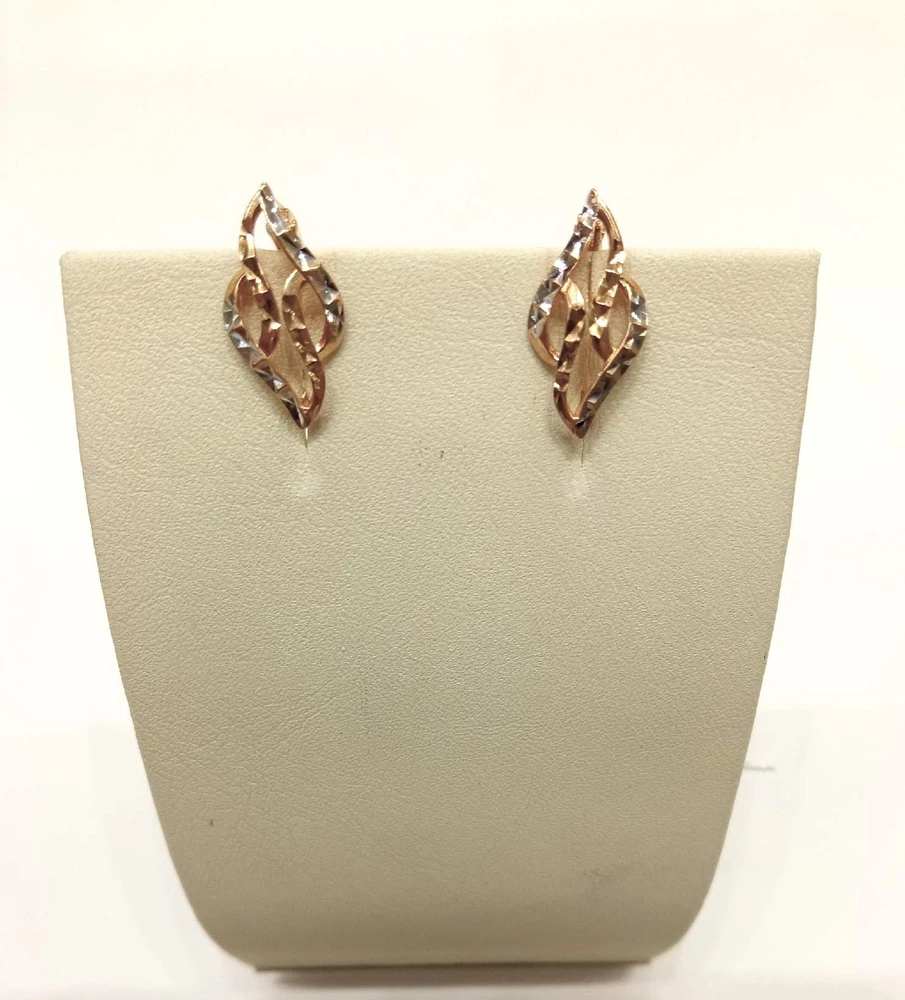 Серьги из красного золота 585 пробы 1