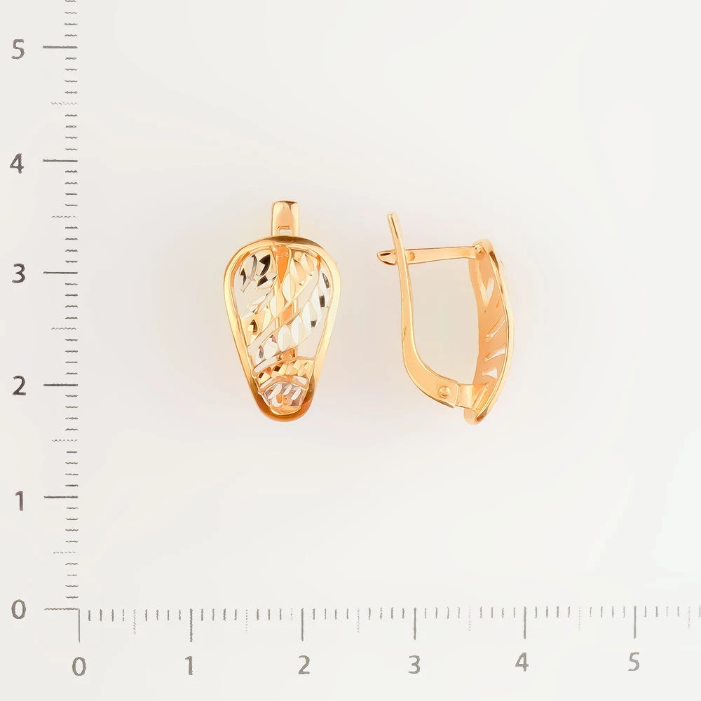 Серьги из красного золота 585 пробы 2