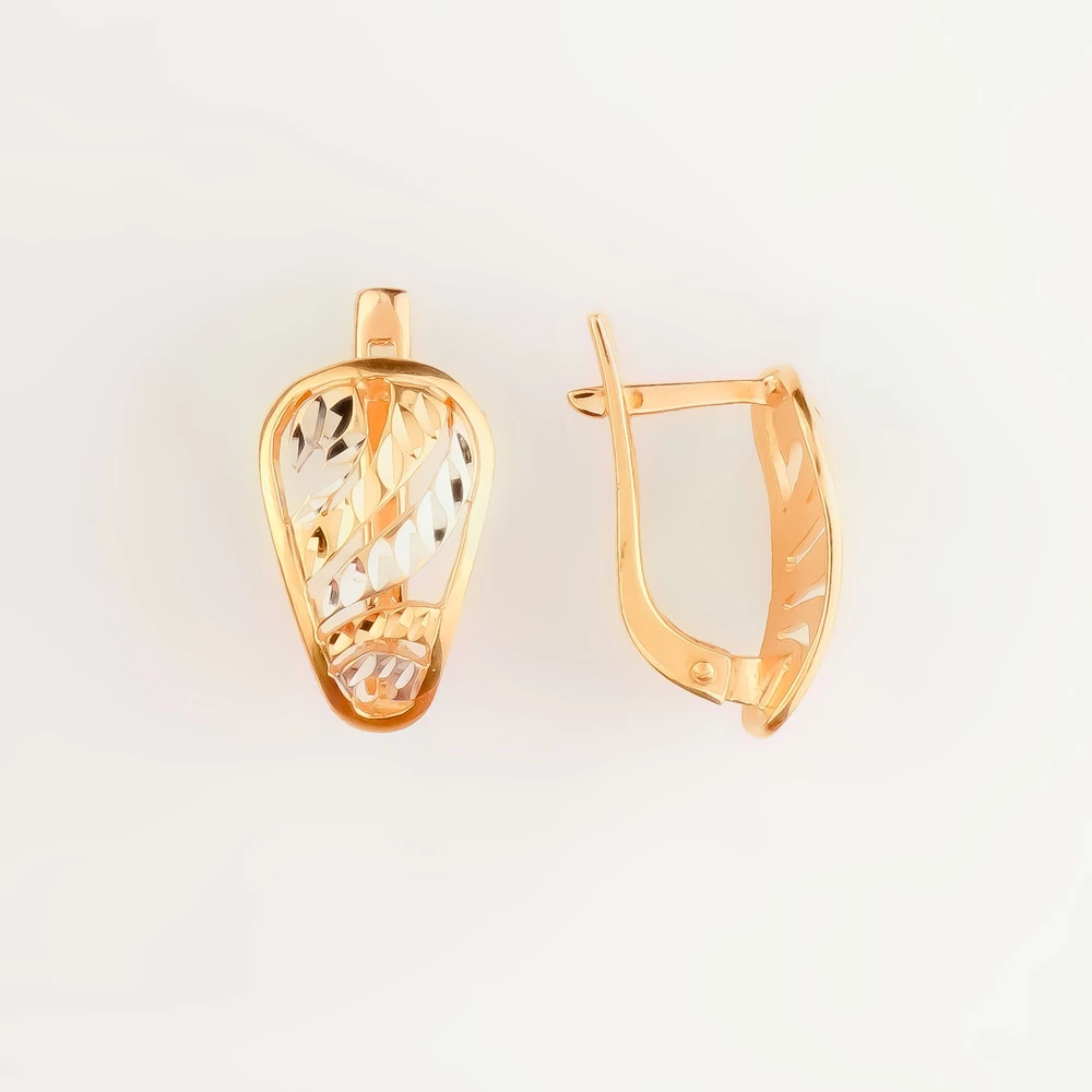 Серьги из красного золота 585 пробы 1