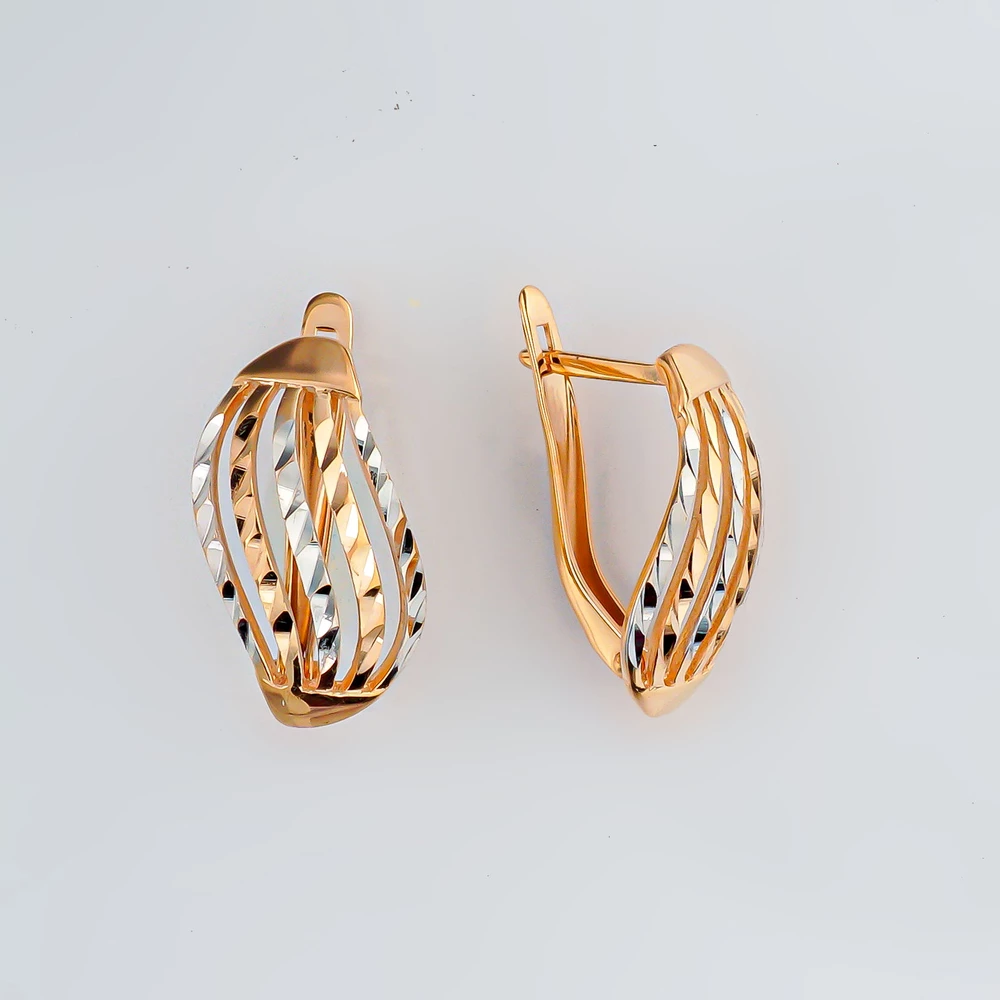Серьги из красного золота 585 пробы 1