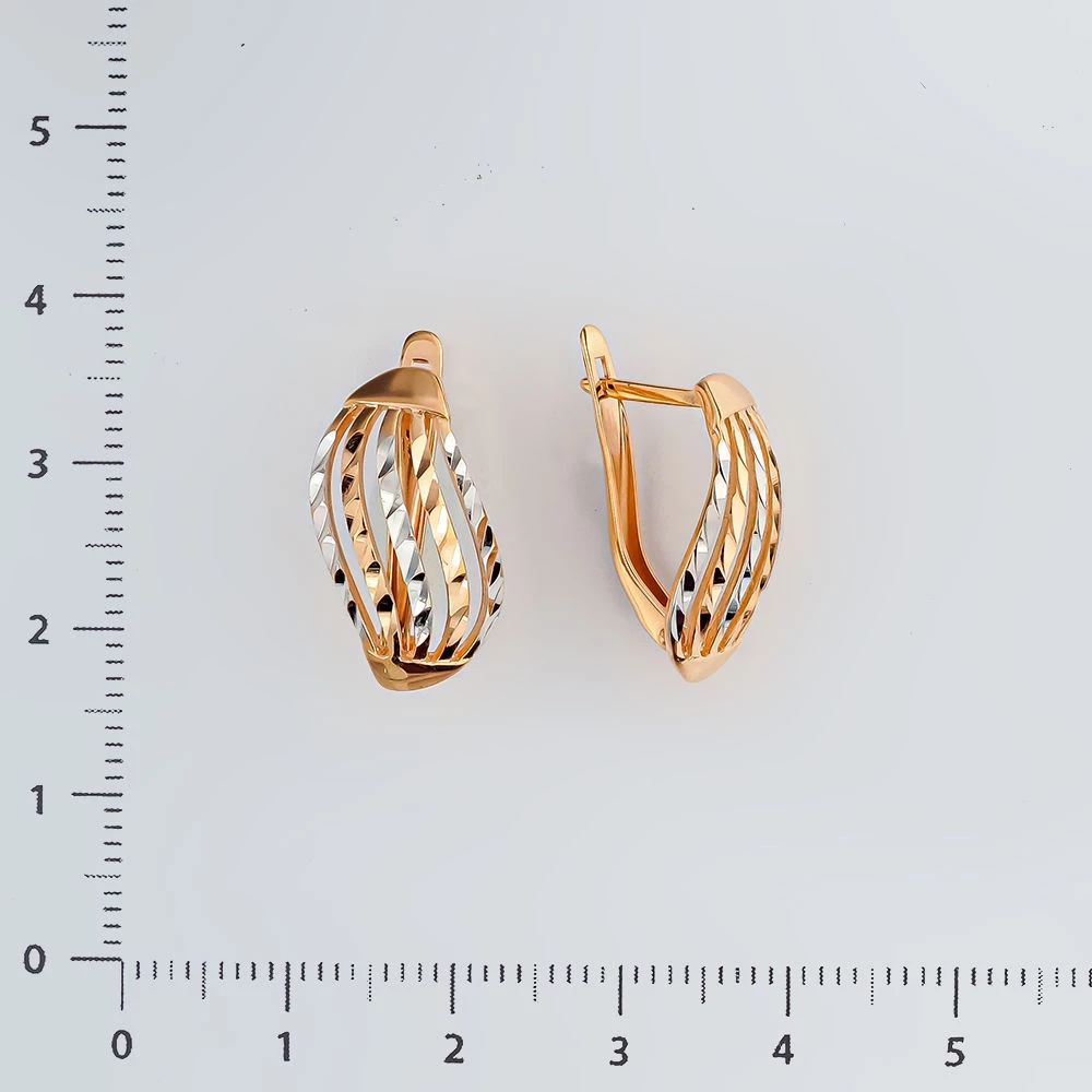 Серьги из красного золота 585 пробы 2