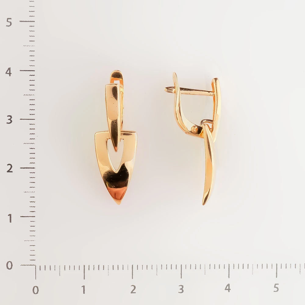 Серьги из красного золота 585 пробы 2