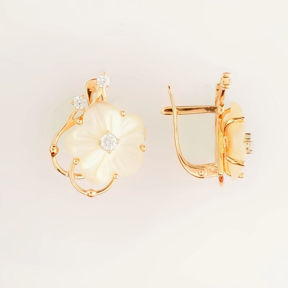 Серьги из красного золота 585 пробы 1