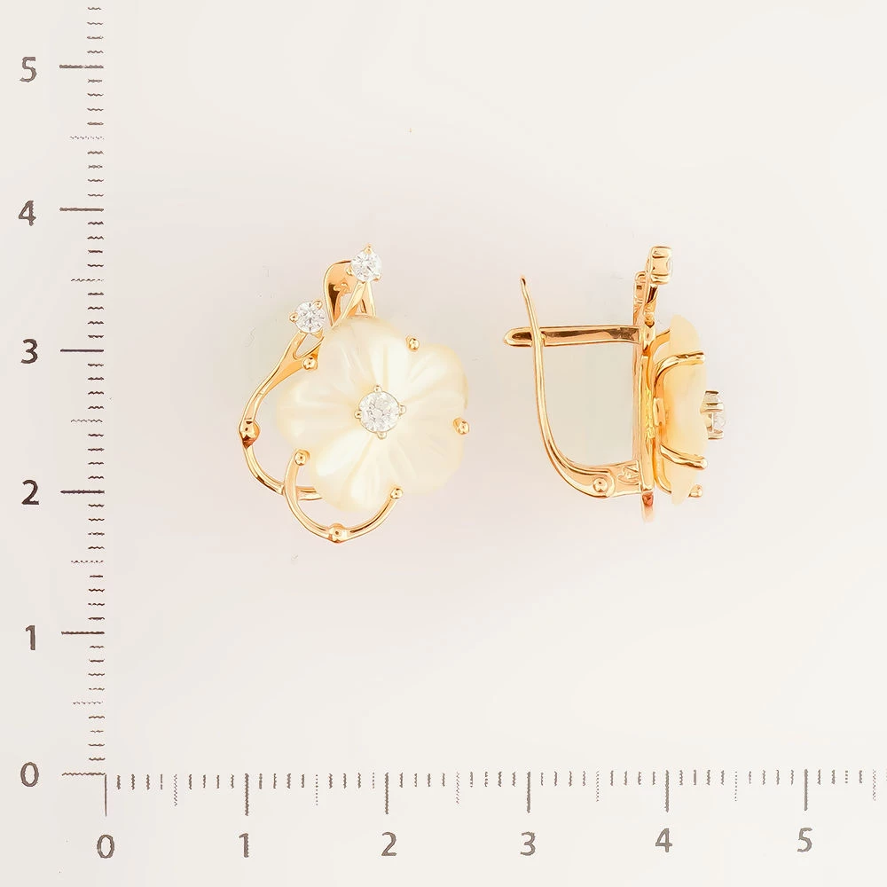 Серьги из красного золота 585 пробы 2