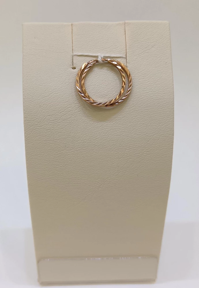 Серьги конго из красного золота 585 пробы 1