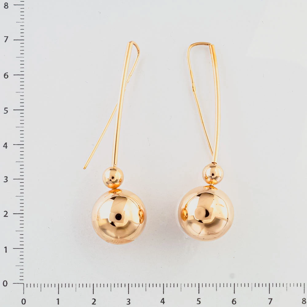 Серьги из красного золота 585 пробы 2