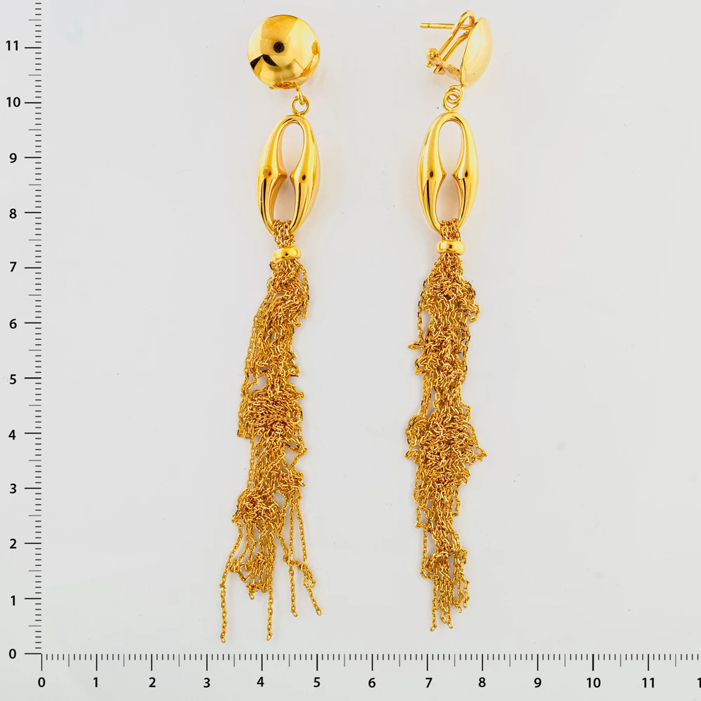 Серьги из желтого золота 585 пробы 2