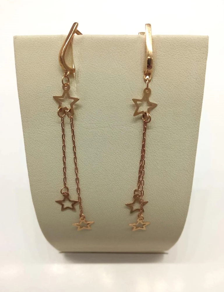 Серьги из красного золота 585 пробы 1