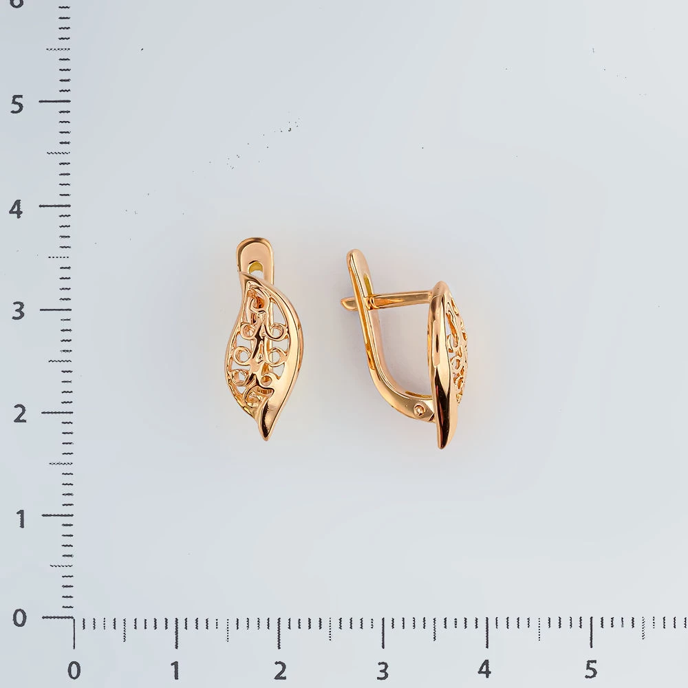 Серьги из красного золота 585 пробы 2