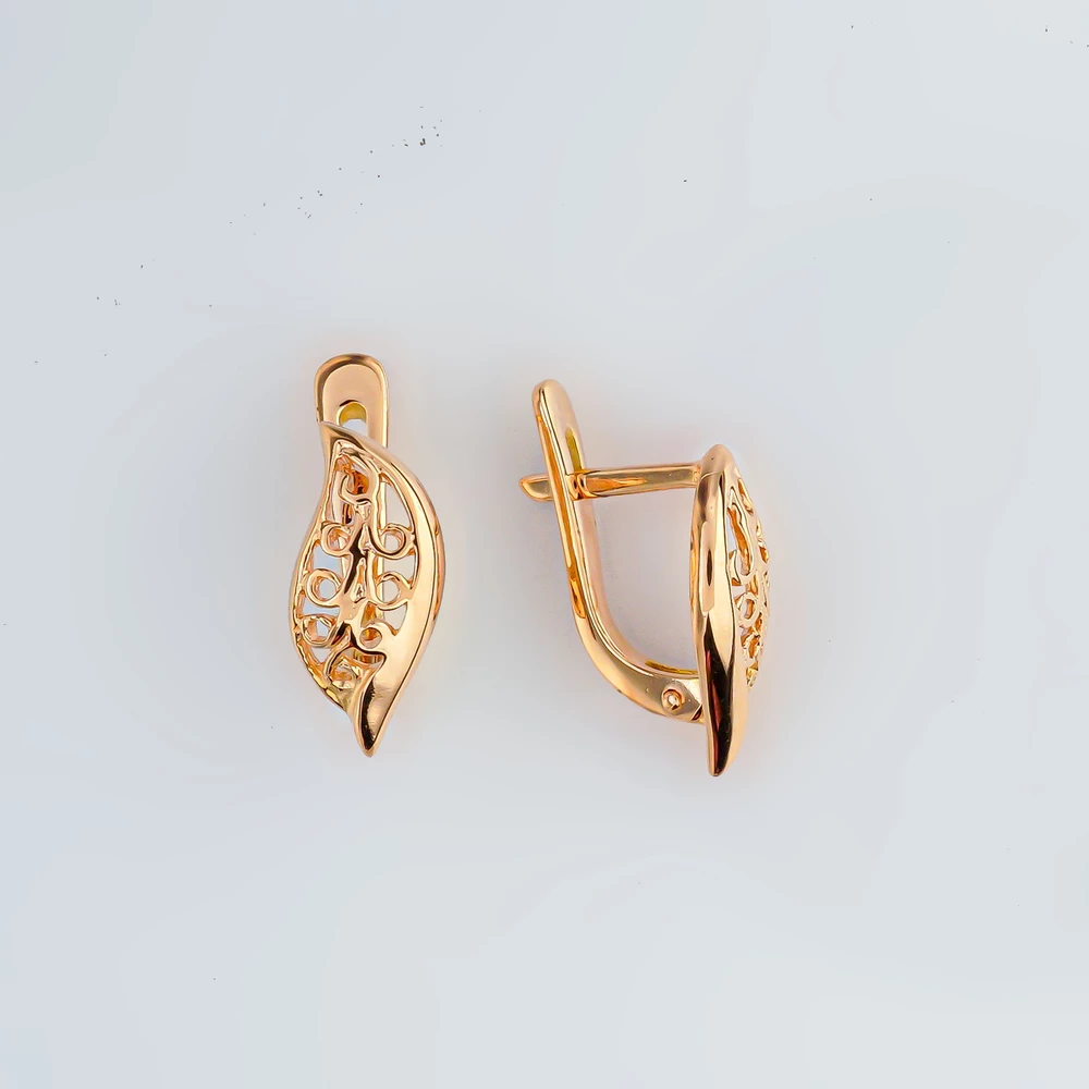 Серьги из красного золота 585 пробы 1