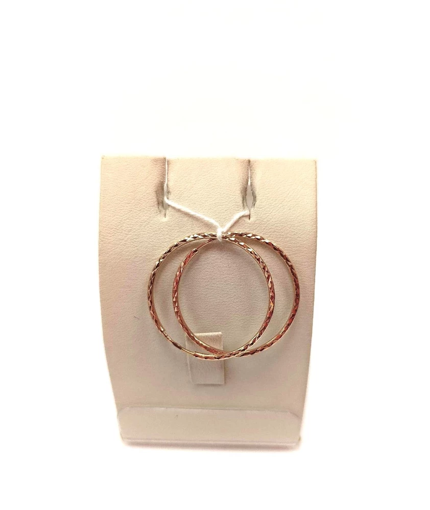 Серьги конго из красного золота 375 пробы 1