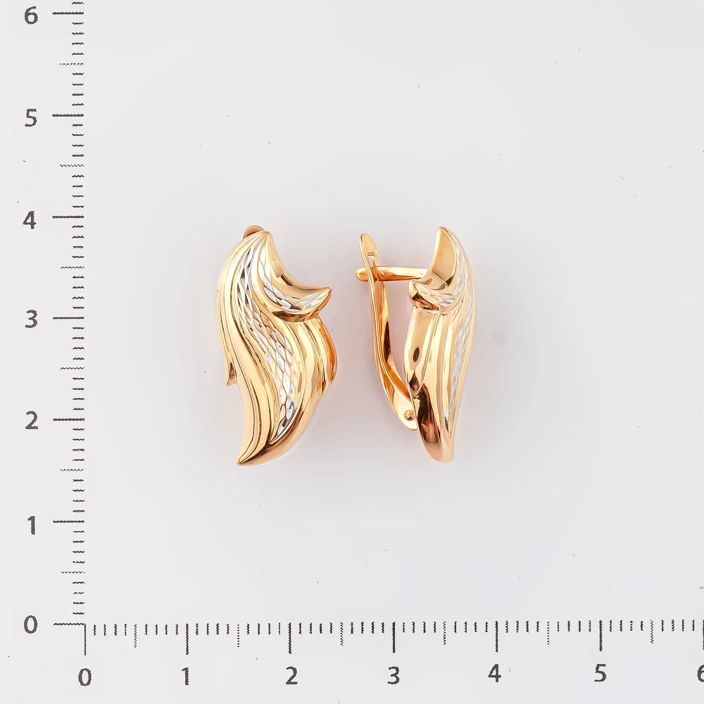 Серьги из красного золота 585 пробы 2