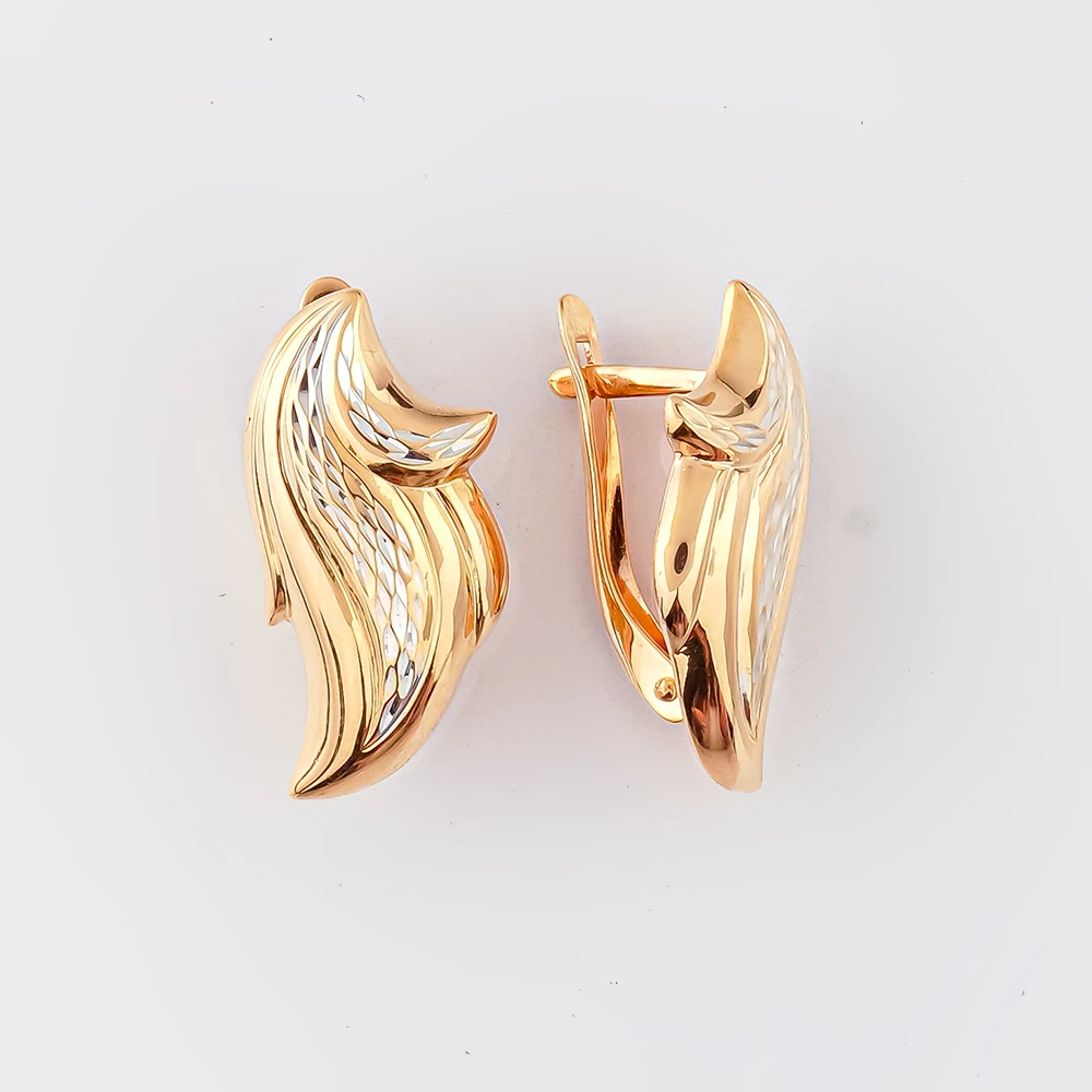 Серьги из красного золота 585 пробы 1