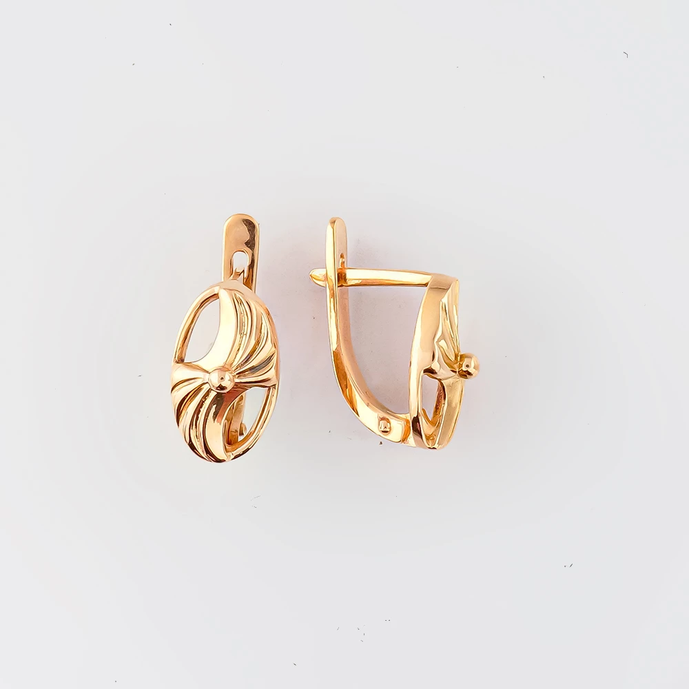Серьги из красного золота 585 пробы 1