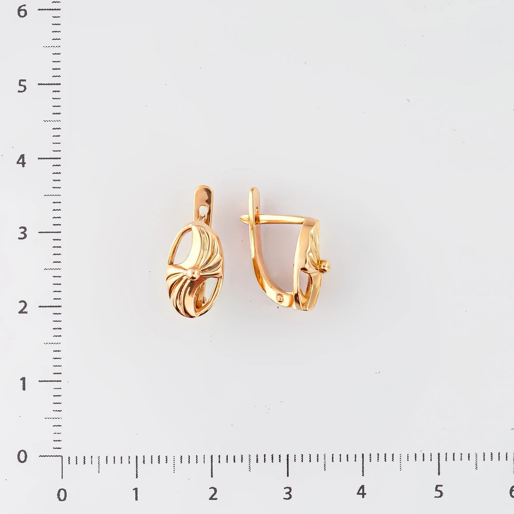Серьги из красного золота 585 пробы 2