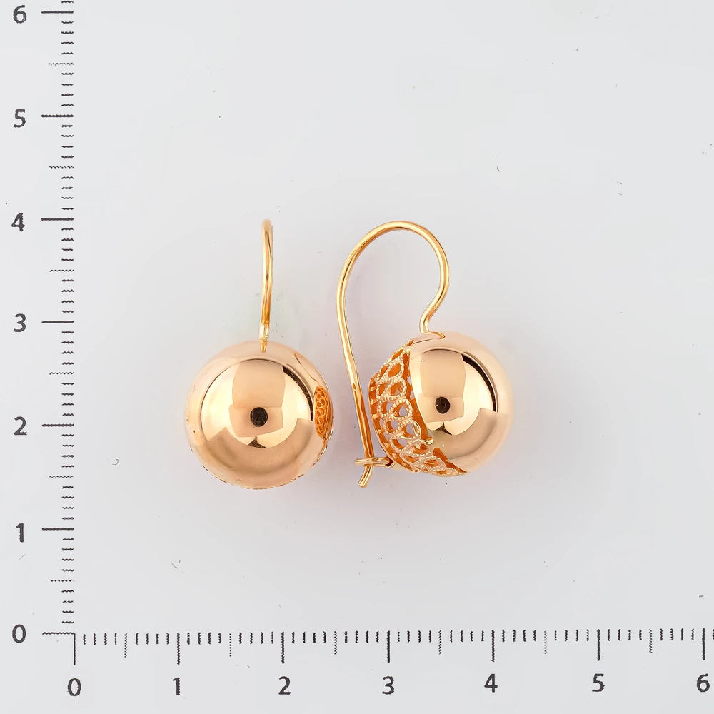 Серьги из красного золота 583 пробы