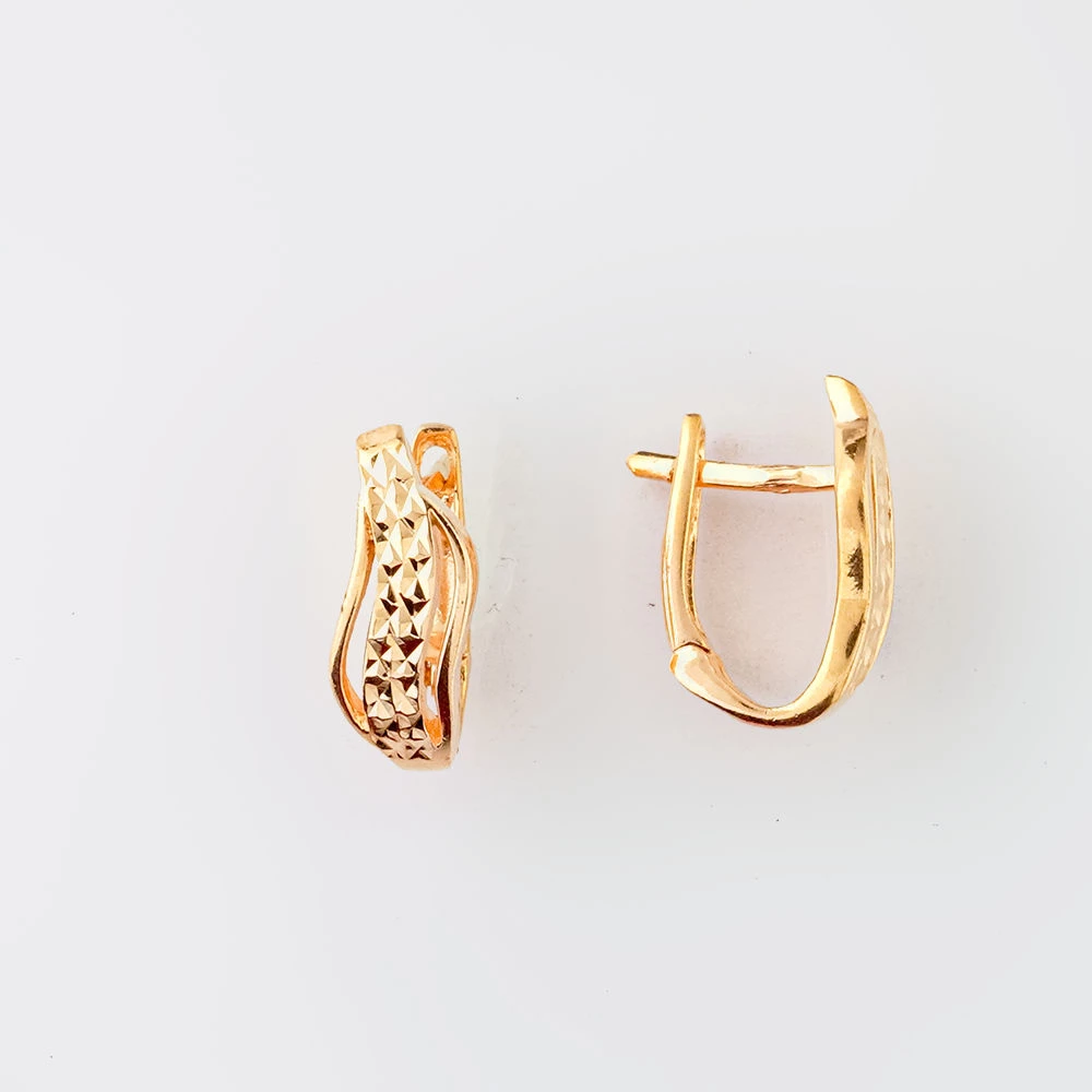 Серьги из красного золота 585 пробы 1