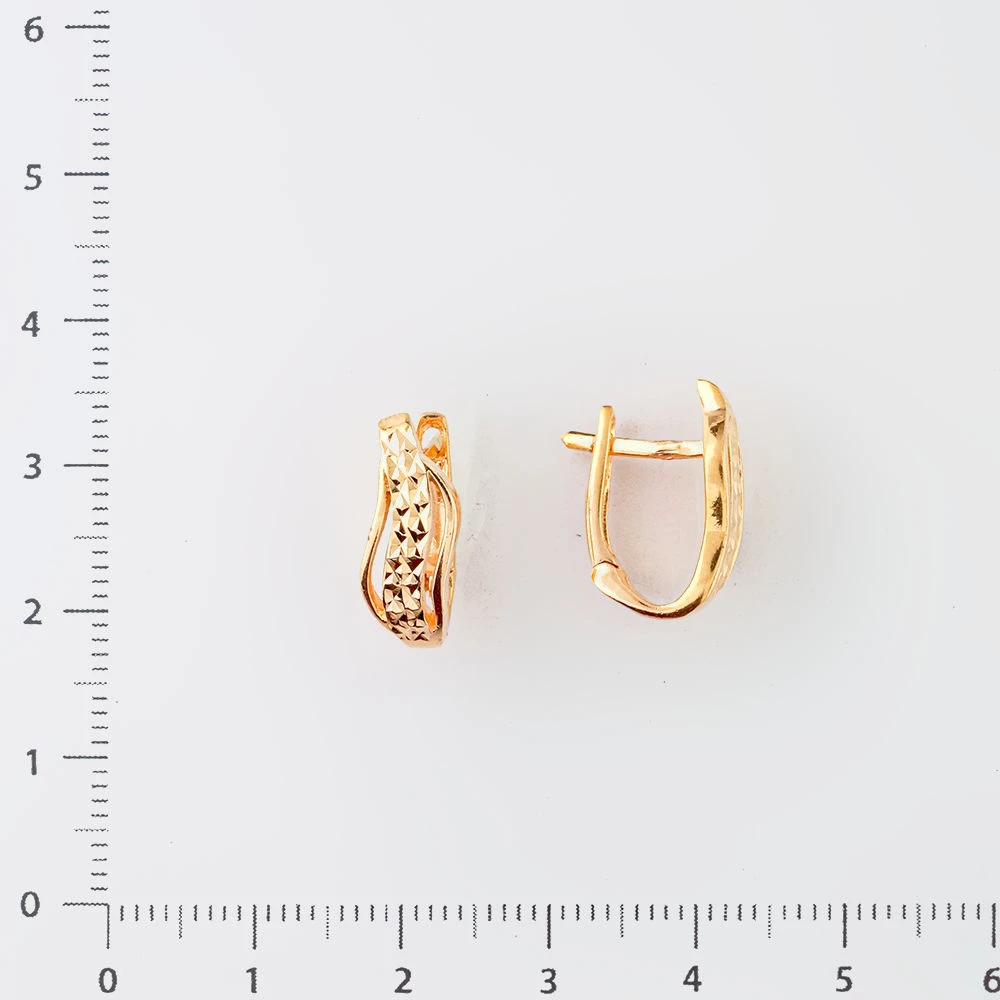 Серьги из красного золота 585 пробы 2