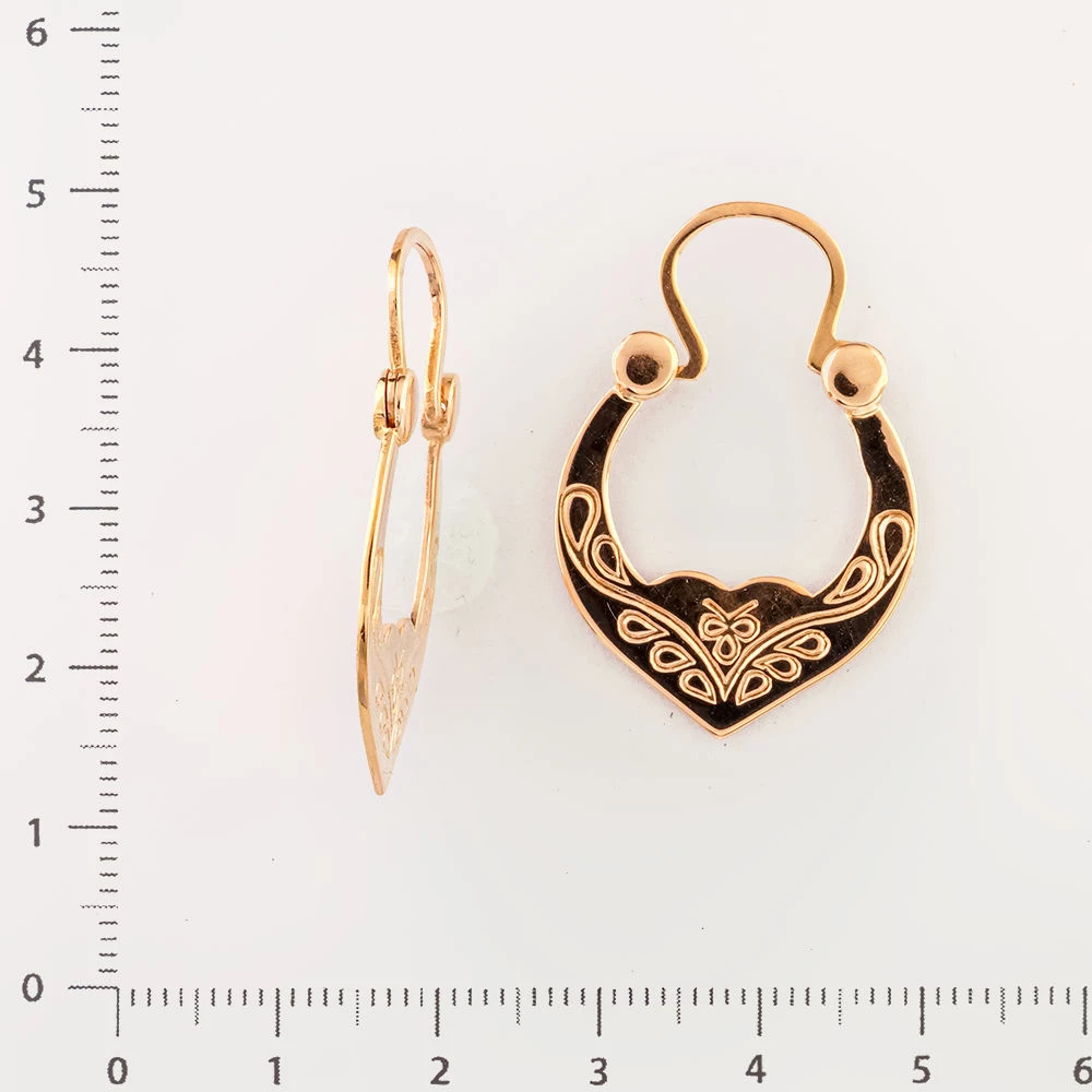 Серьги из красного золота 583 пробы 2