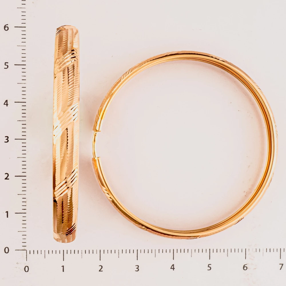 Серьги конго из красного золота 585 пробы 2