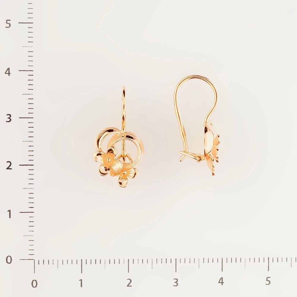 Серьги из красного золота 585 пробы 2