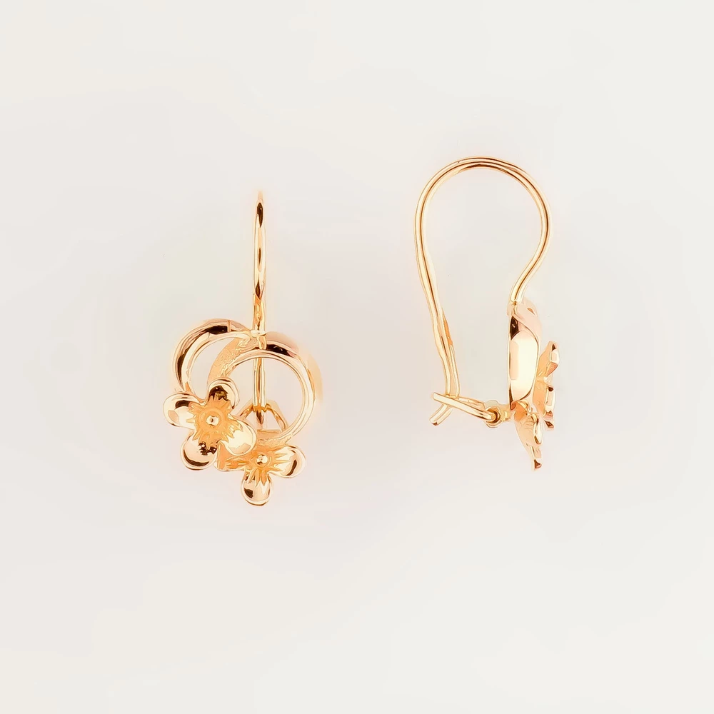 Серьги из красного золота 585 пробы 1