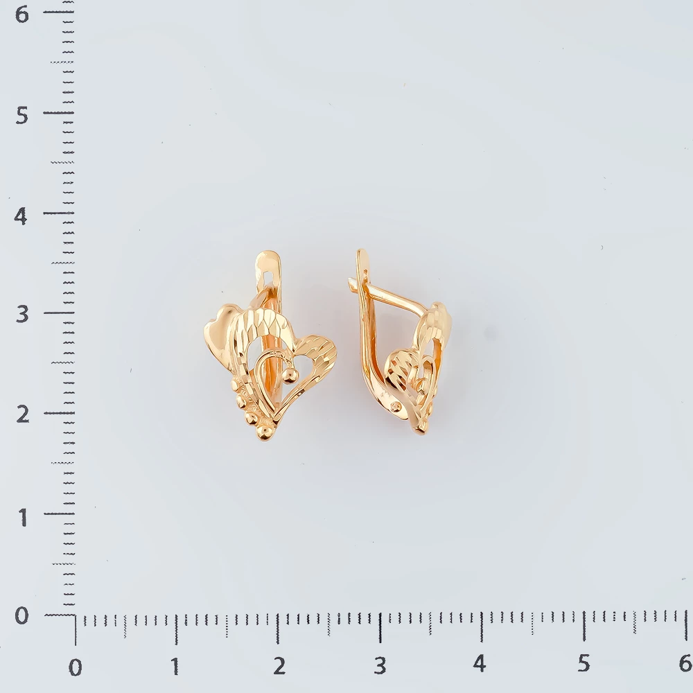 Серьги из красного золота 585 пробы 2