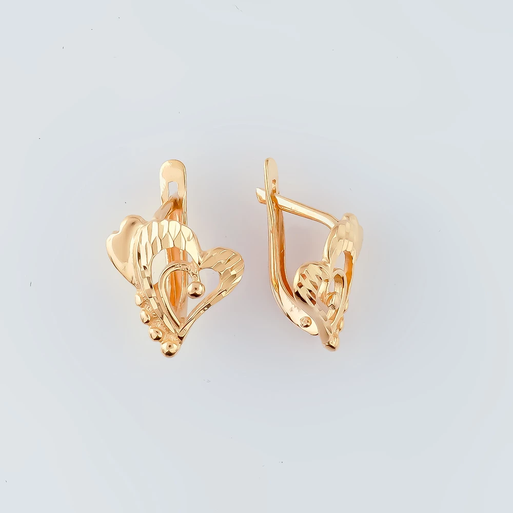 Серьги из красного золота 585 пробы 1