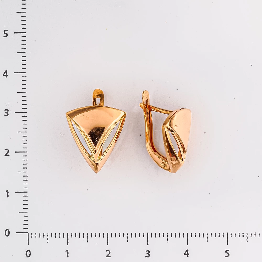 Серьги из красного золота 585 пробы 2